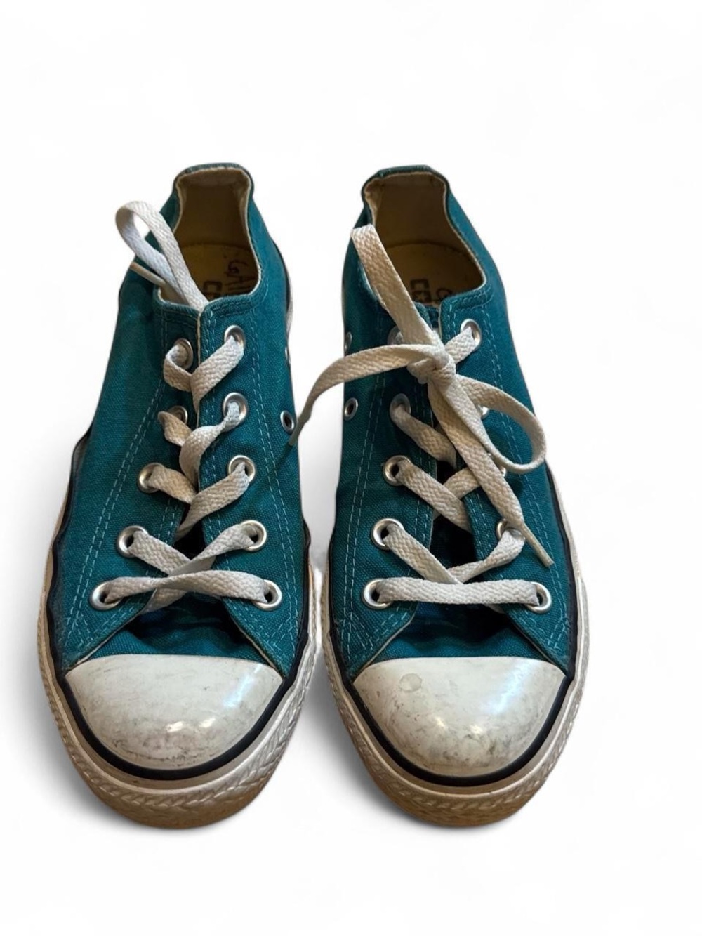Converse Kids Teal Canvas Low-Top Sneakers
